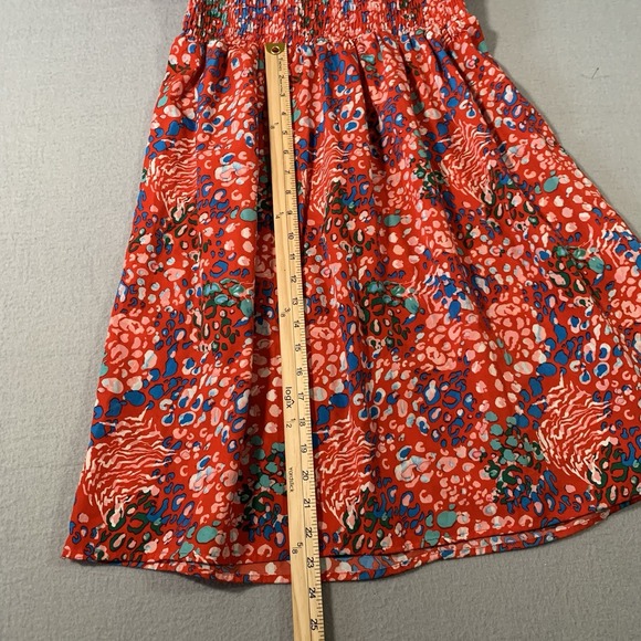 Never Fully Dressed Scarlett Red Cheetah Print Smocked Dress Size 6 - Picture 4 of 8